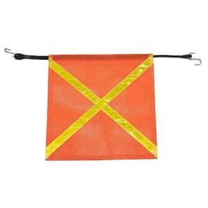 Safety Flag with Reflective X and Bungee